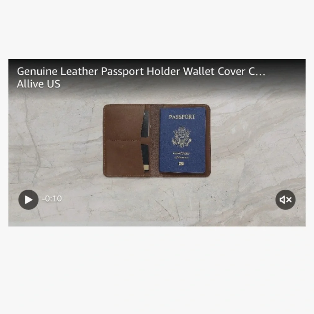 Passport Men’s Case Genuine Leather Color Brown
